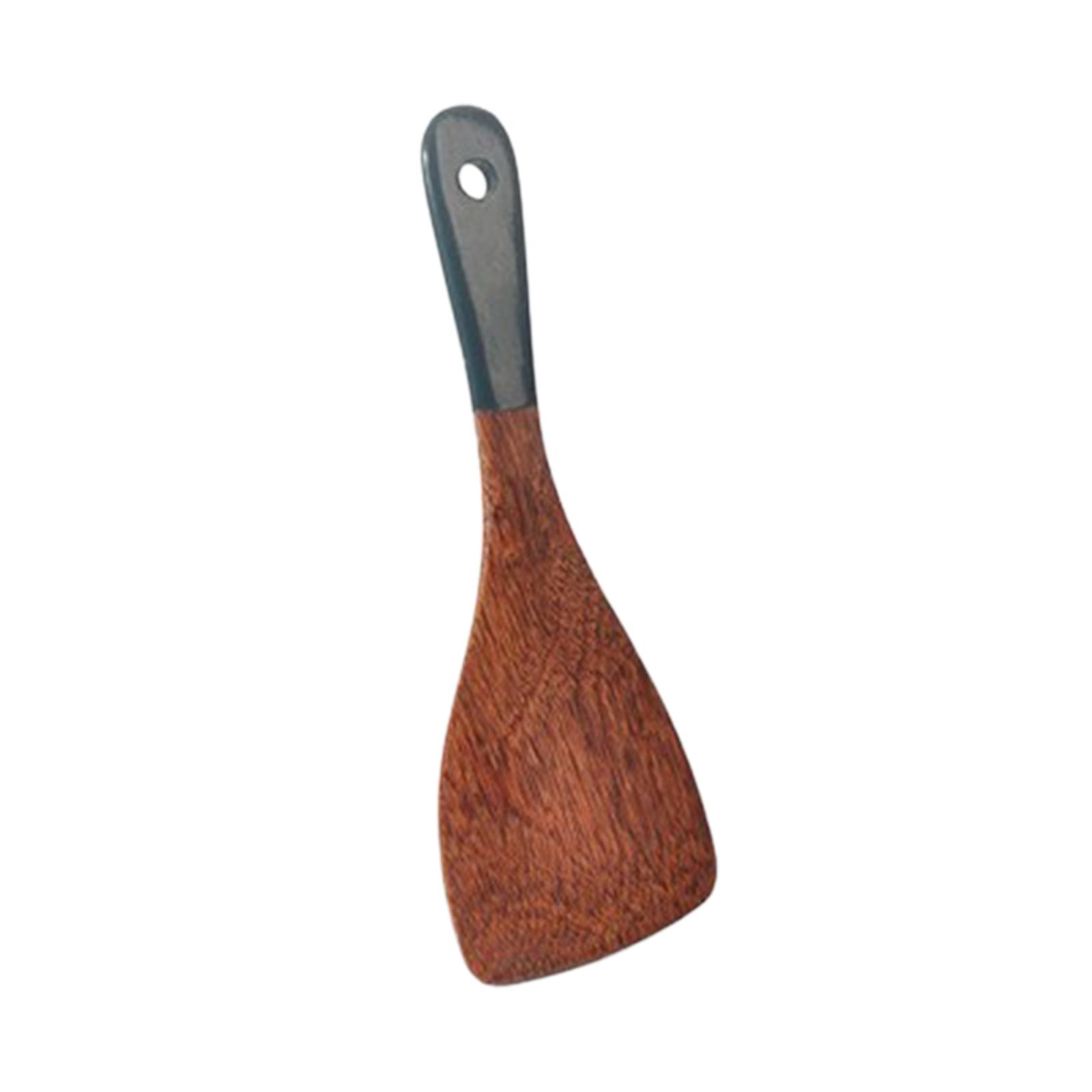 Solid Wood Spatula Ebony Household Heat-resistant Frying Spatula Wooden Soup Ladle Spatula Spoon Set Without Paint And Wax