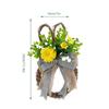 Spring Wreath for Front Door Rabbit Shaped Bowknot Garlands for Indoor or Outdoor Decoration Festival Party Supplies