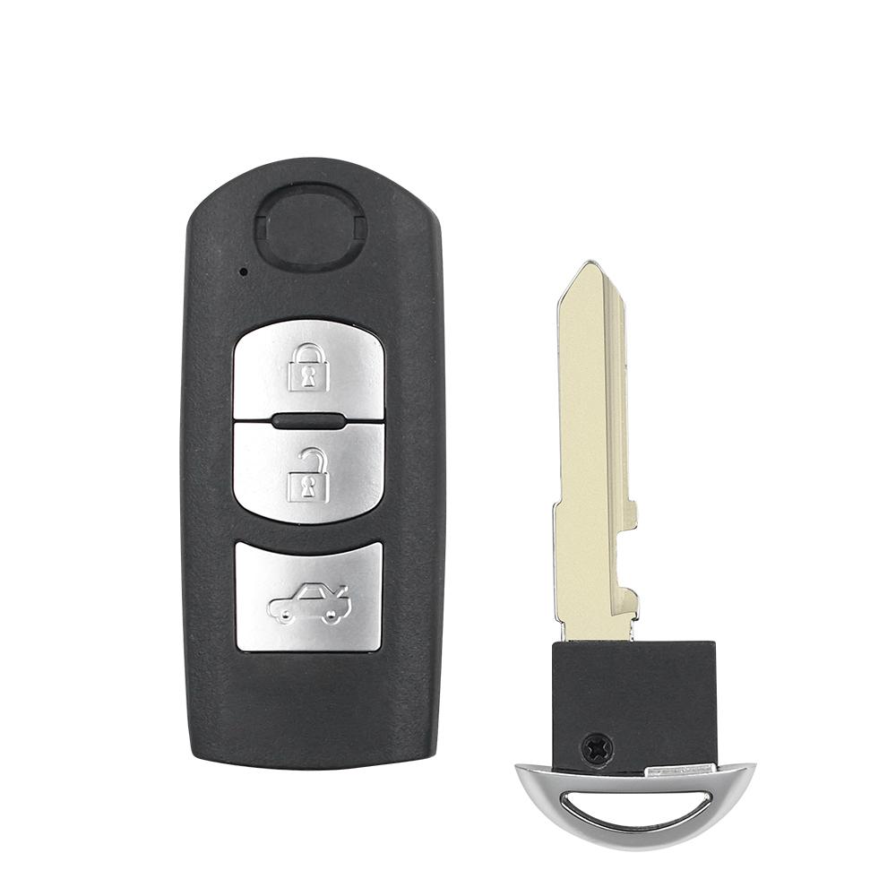 Dandkey For Mazda 3 5 6 Cx5 Cx7 Cx-5 Atenza Clip Smart Auto 2/3/4 Buttons Car Key Shell Replacement Fob With Emergency Key Blade