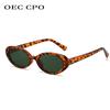 Retro Vintage Ovale Sonnenbrille Damen Marken-Designer Runde Sonnenbrille Herren UV400 Punk-Stil Luxus Brillen Damen Oculus