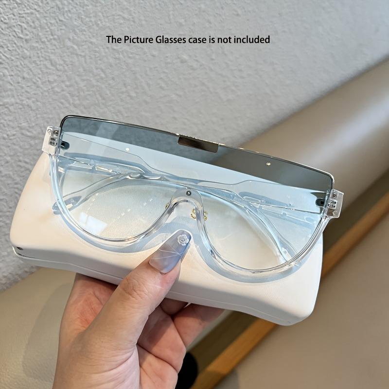 Women's Oversized Square Frame Glasses with Clear Lenses - Butterfly Style Lightweight Eyewear for Large Faces