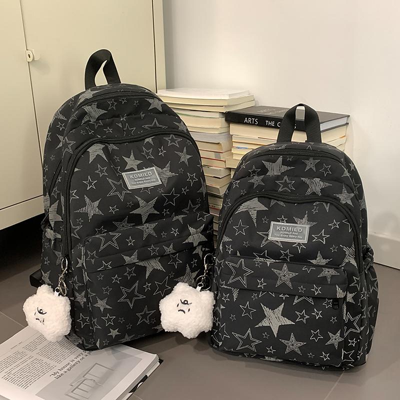 Zaino Scolastico per Studente delle Medie Zaino da Viaggio da Uomo a Grande Capacità con Stampa a Stelle da Donna