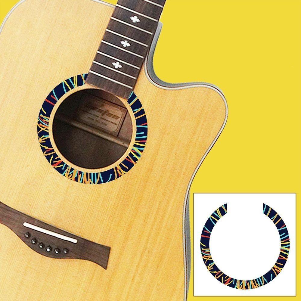PVC Sound Hole Decal Musical Instruments Supplies Guitar Accessories Folk Guitar Sticker  Guitar