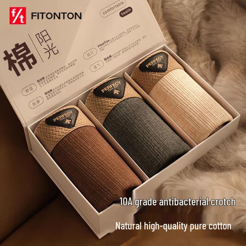 

Мужские премиальные хлопковые антибактериальные боксеры-брифы FitonTon 4XL