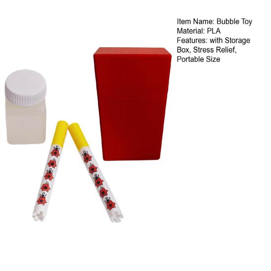 1 Set Kräuter-Rauchpfeife mit Aufbewahrungsbox, Seifenblasenlösung, Stressabbau, Seifenblasenstab für Kleinkinder, Jungen, Mädchen, Seifenblasenstab-Spielzeug