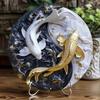 Metal Wall Art Carp Painting Living Room Decor Modern Home Gift