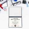 GraduationMall 7"x9" Smooth Padded PU Diploma Cover Certificate Holder with 4 Metal Corner Navy