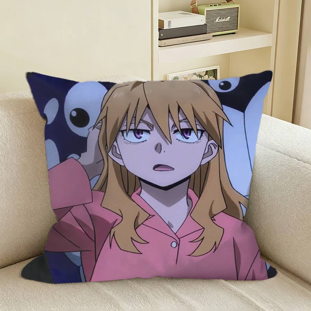 Yuru Anime Yomi no Tsugai Square Sofa Pillow Cover Solid Color Living Room Home Decor Cushion Case