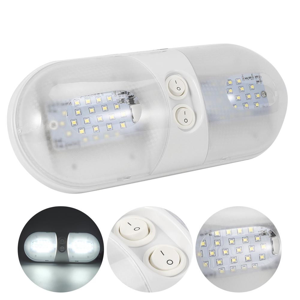 12V 800lm Dome Roof Light LED Oval Ceiling Lamp for Car RV Trailer Camper Boat