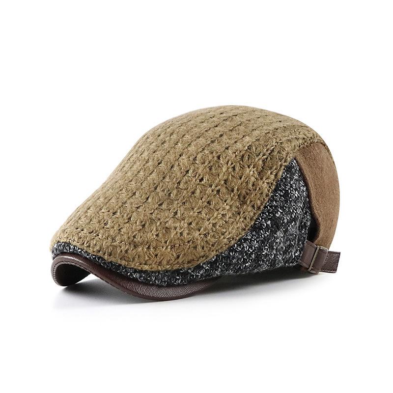 

New Arrival: Men s Casual Baseball Cap with Knitted Panel – Stylish British-Style Beret