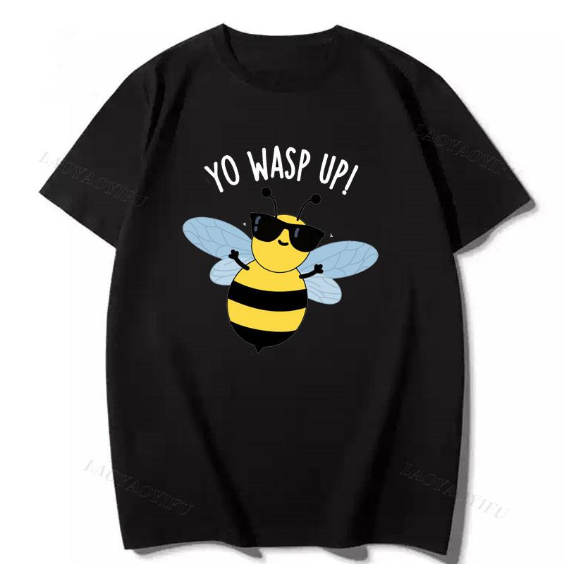 Retro Style Short Sleeve Oneck Camiseta T Shirt Heavy Metal Band Wasp Graphic T Shirts Y2k Clothes Goth Tshirt Tops Tees