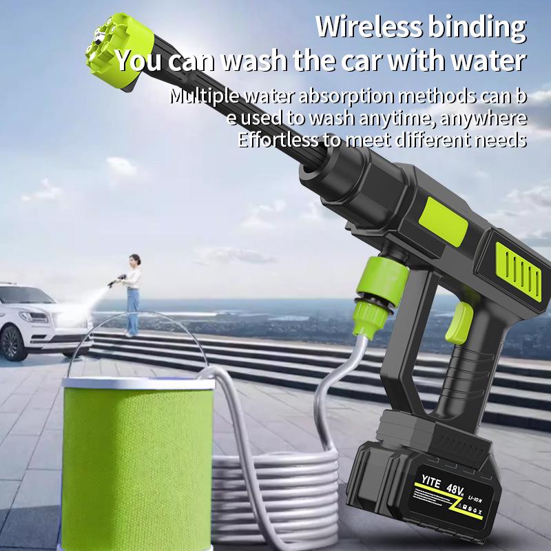 Portable High-Pressure Wireless Water Gun for Car Washing and Cleaning