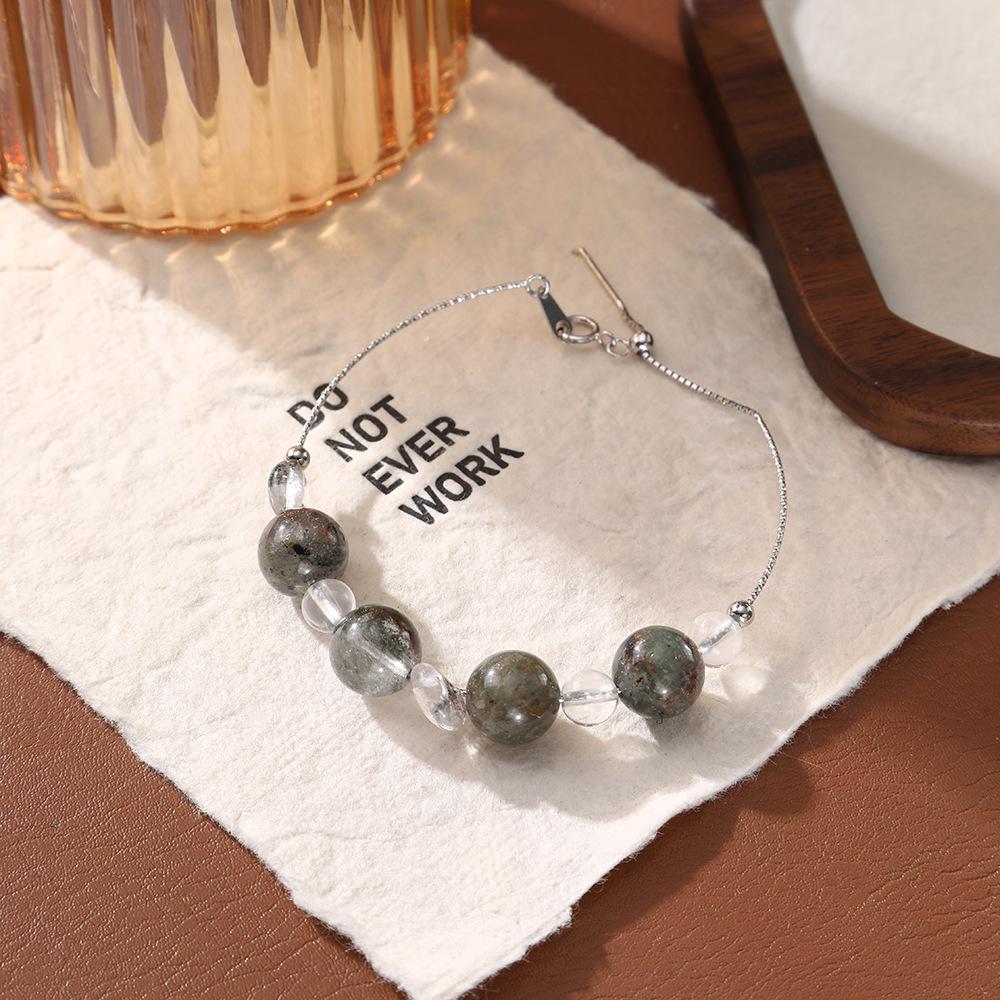 Elegant Retro Chinese Crystal Beaded Bracelet - High-End Light Luxury Design