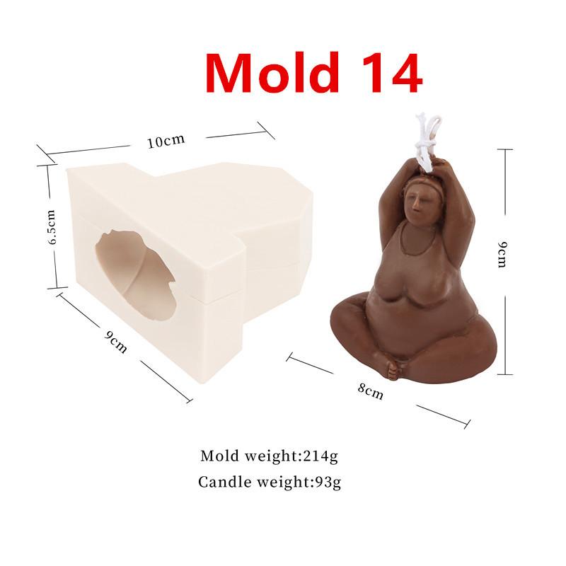 

Жіноча Силіконова Форма для Тіла Різні Види Поз Жінка Йога Силіконова Форма для Свічок DIY Гіпсові Художні Вироби Декор Форма для Мила