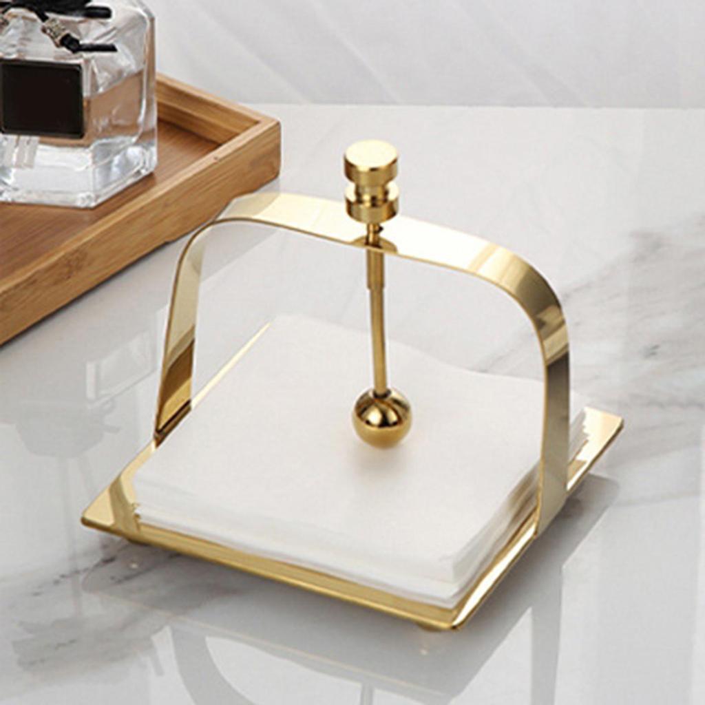 Stainless Steel Napkin Holder Table Organizer Smooth Tissue Dispenser Napkin Rack for Coffee Shops Clubs Banquets Household