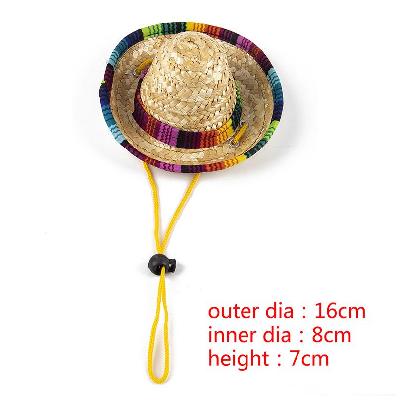 Buy Pet Woven Straw Hat For Cat Sun Hat 