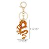 Eye Catching Key Chain Pendant Chinese Dragon Key Rings for Phones Crystal Decor