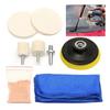 Glass Polishing Pad 8pcs Wool Felt Disc Glass Polishing Pads Adapter Sanding M10 with Kit Pad Discs Backing and Drill Buffi E8L4