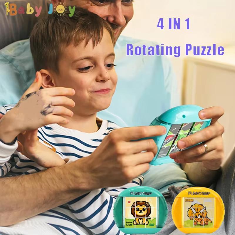 4IN1 Rotating Puzzle for Kids Fidget Toys Kids Puzzle Toys Creat 4 Puzzles in 1 Fine Motor Skills, Gift for Boys & Girls Ages 3+