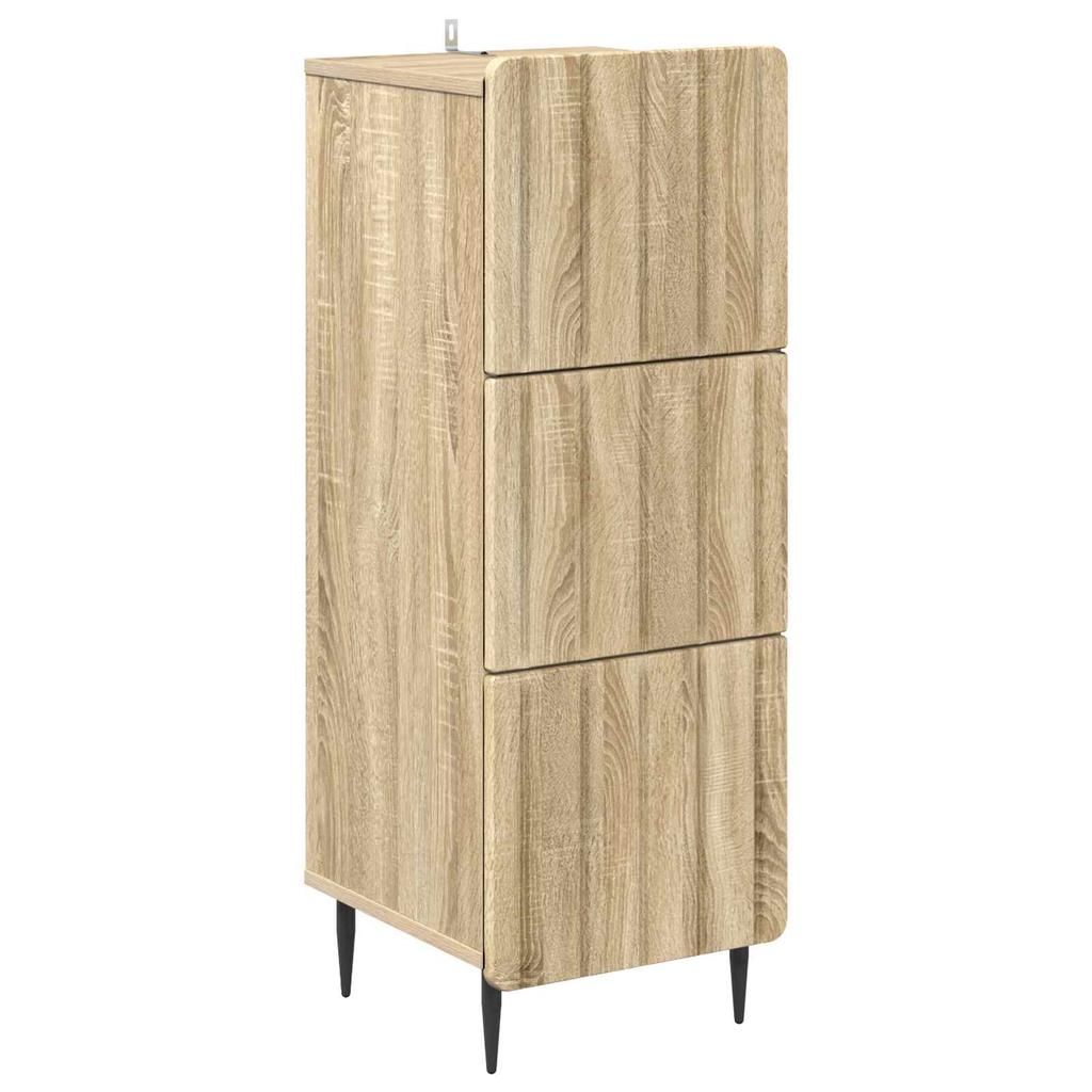 Drawer Cabinet in Sonoma Oak 33 x 34.5 x 92 cm Particleboard