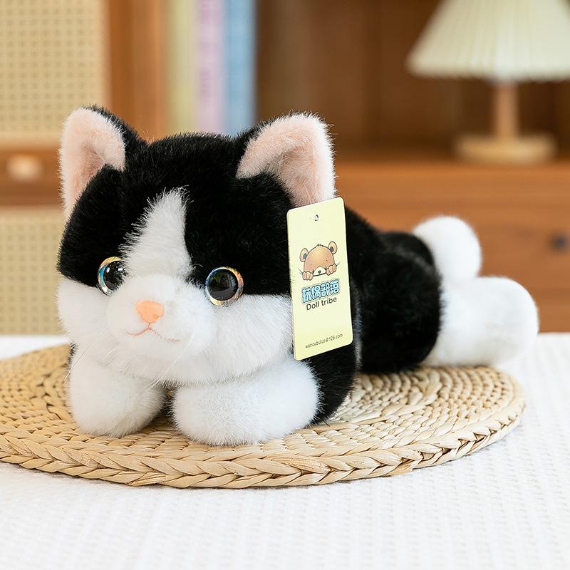 

Cute cat plush toys children s dolls car ornaments home cute pet decorations sleeping pillow 30cm【0.25kg】 чёрный