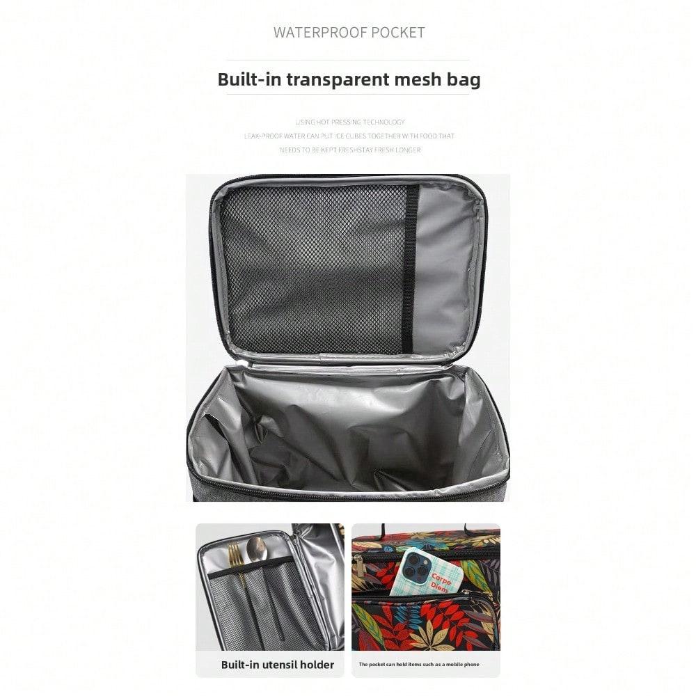 New Thermal Insulation Bag, Portable Oxford Cloth Thermal Insulation and Cold Ice Bag, Outdoor Camping Picnic Bento Bag