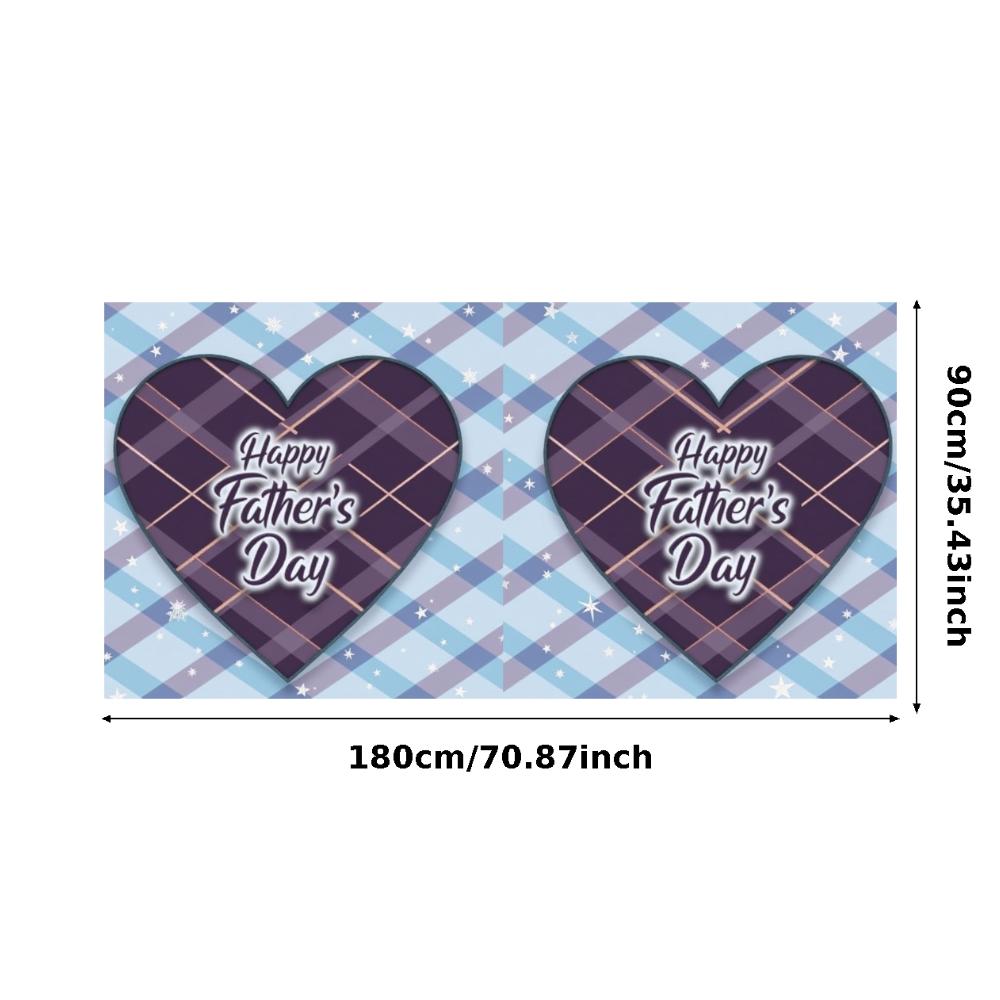 Plaid Pattern Gift Banner Father's Day Decoration Happy Father's Day Banner for  Holiday Celebration Home Decoration Family