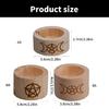 Wood Candle Holder with Pentacle Pattern for Board Game Enthusiasts Wood Tarot Themed Candle Stand for Tarot Enthusiasts