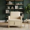 Sofa with Storage Cream 72 x 78 x 87 cm Polyester