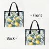 Lemon Print Tote Bag Large Casual Travel Handbag for Daily Use