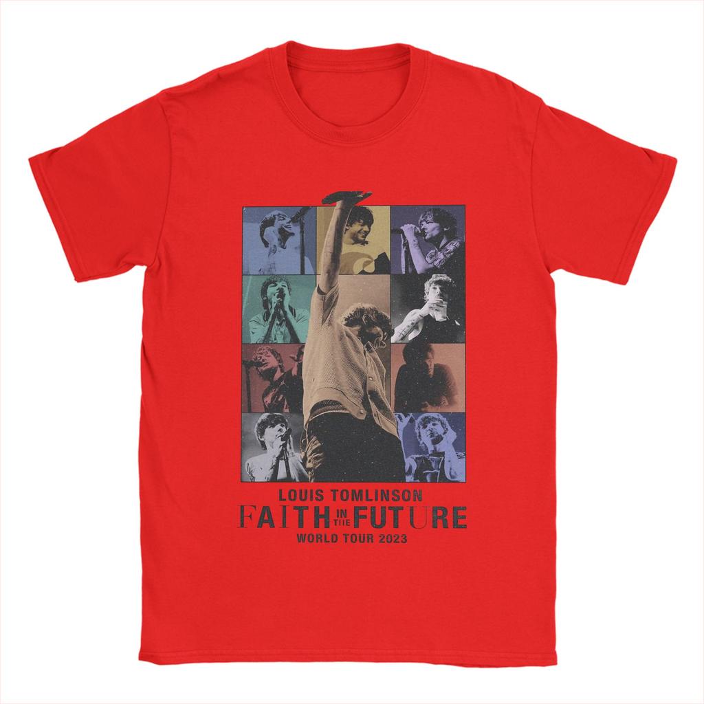 Louis Tomlinson World Tour Mens T Shirts Vintage Tee Shirt Short Sleeve Crewneck TShirt Cotton Gift Idea Clothes