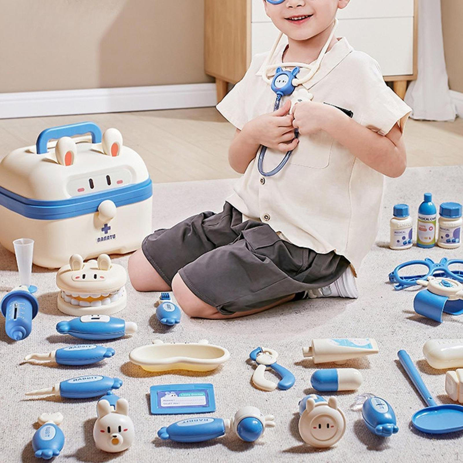 

Дитячий набір іграшок «Доктор» імітація медичного засобу для хлопчиків і дівчаток 3 4 5 років синій