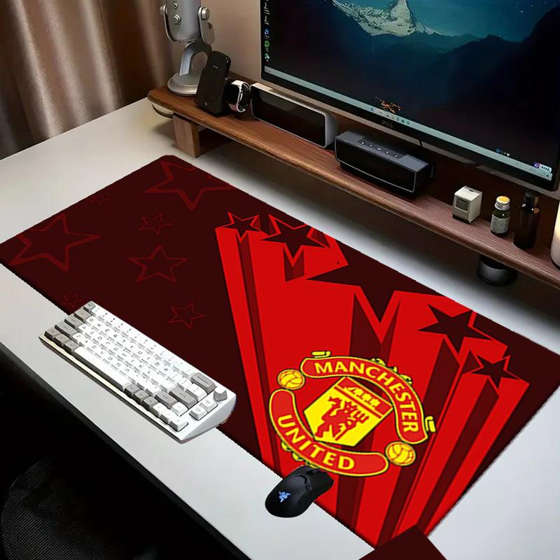 Flaming Manchester Crest Mouse Pad Office Desk Mat, Gaming Mouse Pad Mousepad, Keyboard pad,Heavy-Duty Non-Slip Rubber Backing, Gift