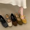 Fashion Bailamos New Brand Women Flats Fashion Square Toe Shallow Mary Jane Shoes Soft Casual Ballet Shoes Slingback Shoes Mujer