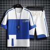 Summer Fashion Printed Short Sleeve T-shirt Set Men's Casual Relaxed Breathable High Quality Sports Two-Piece