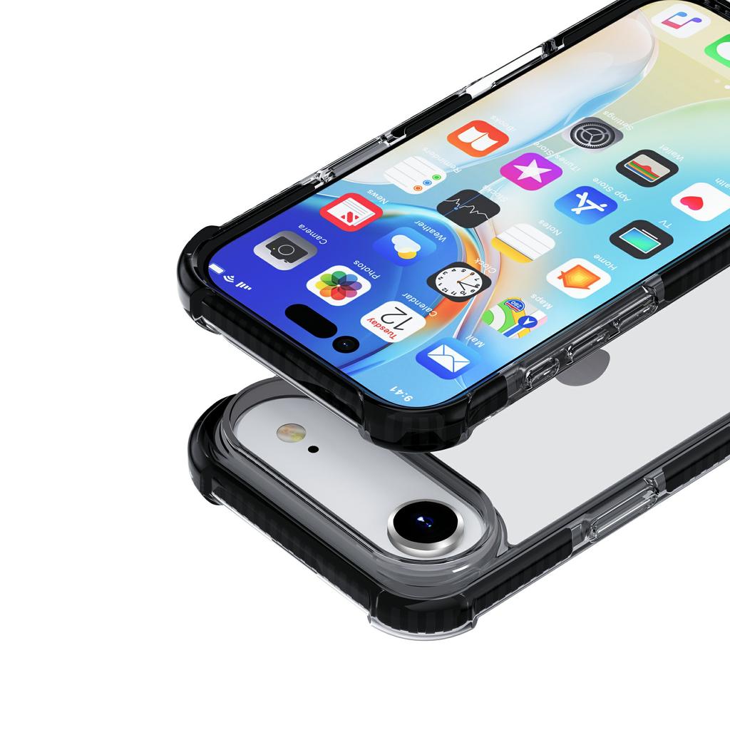 For iPhone Air Case Four Corners Anti Drop Clear TPU + TPE + PC Phone Cover