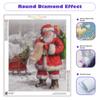 Diy Diamond Painting Embroidery Christmas Santa Claus Full Round Needlework Room Decor 30x40cm/12x16inch