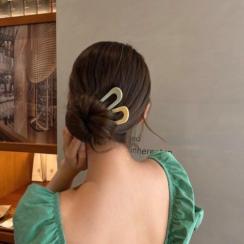 1 Pcs Fashionable High-end Candy Colored Hair Sticks U-shaped Headwear Women's Elegant And Sexy Hairpin Girl Styling Accessories