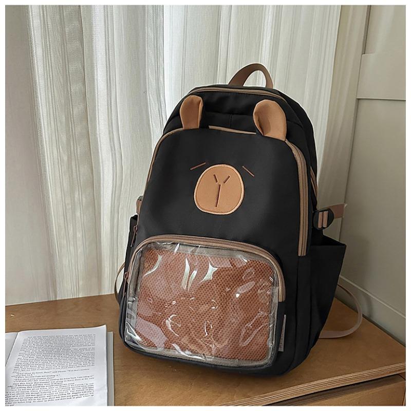 

The new schoolbag is high-value, fresh, sweet and cute. It is a lightweight travel backpack for junior high school students.