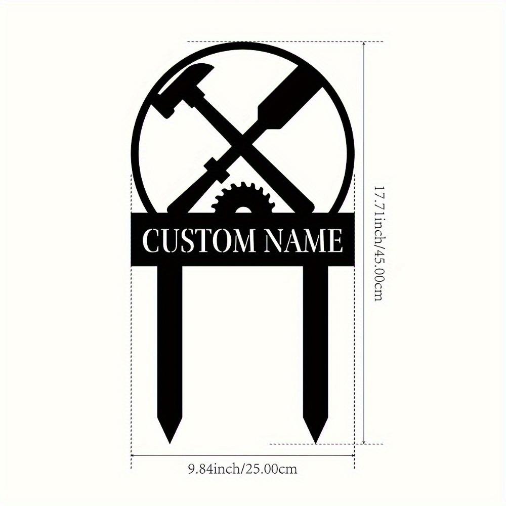 

Personalized Metal Garden Stakes Custom Yard Address Sign Outdoor Lawn Decor Elegant TYDZ003064