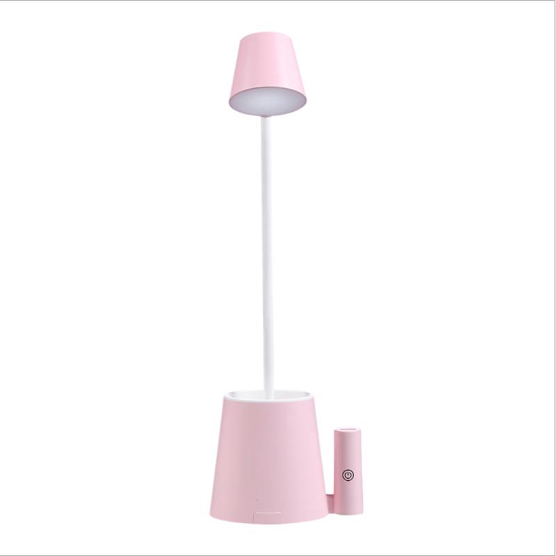 LED Table Lamp Folding Eye Protection Desk Lamp Pen Holder Small Reading Light for Student Oem Phone Holder Bedroom Table Light