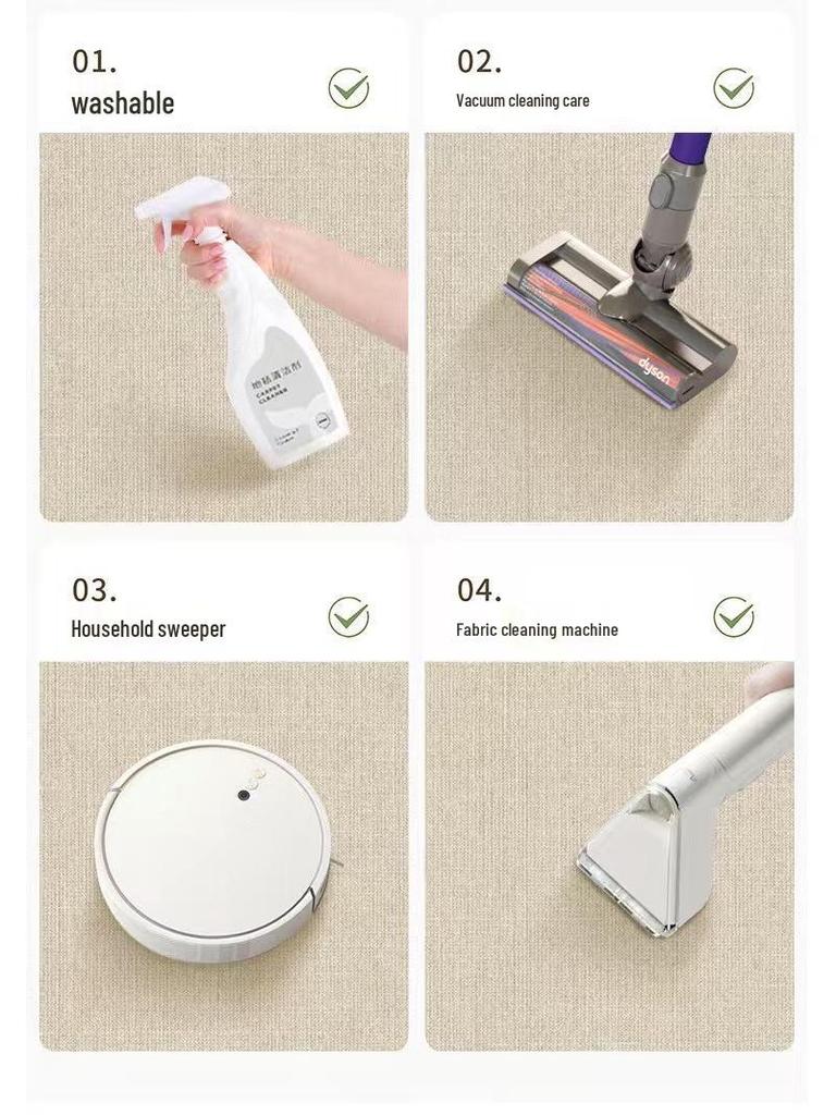 Cream-Style Luxury Carpet for Living Room: Elegant, Durable, and Easy-to-Clean Floor Mat.