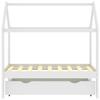 VidaXL Cadre de lit d'enfant avec un tiroir Blanc Pin massif 70x140 cm