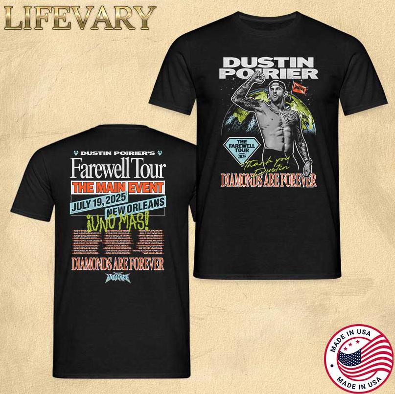 

Dustin Poirier The Farewell Tour 2025 TShirt Unisex Official MMA Fighter Merch Unisex T-Shirt S