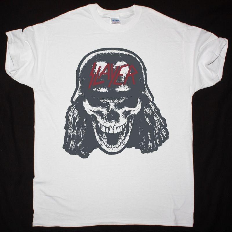 Slayer Skull Graphic White T-Shirt Thrash Metal Tee XXXXL