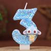 Numbers Birthday Candles Cake Party Handmade Numbers Candles Blue