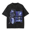 Manga DEATH NOTE T Shirts L Lawliet Graphic Print T-Shirts Washed Oversize Tshirt Short Sleeve Cotton Loose Comfortable Female Male Clothing