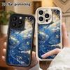 Phone case: 2D flat, suitable for iPhone 18 17 16 15 14 13 Pro protective case, Starry Sea Blue Whale, perfect Christmas and Halloween holiday gift