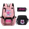 Animation Cartoon Peripheral Primary And Secondary School Students Schoolbag Multi-Functional Large-Capacity Leisure Backpack Three-Piece Set