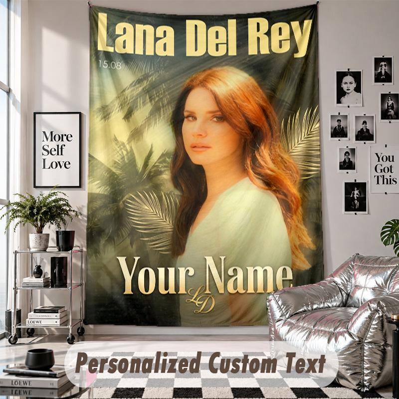 Wandbehang mit individuellem Namen & Text, Lana Del Rey Dekorationstextil für das Schlafzimmer